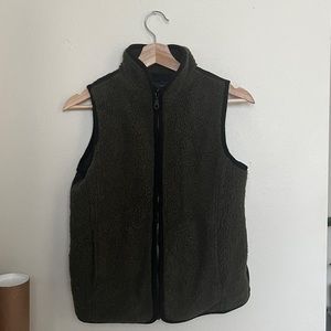 banana republic green vest
